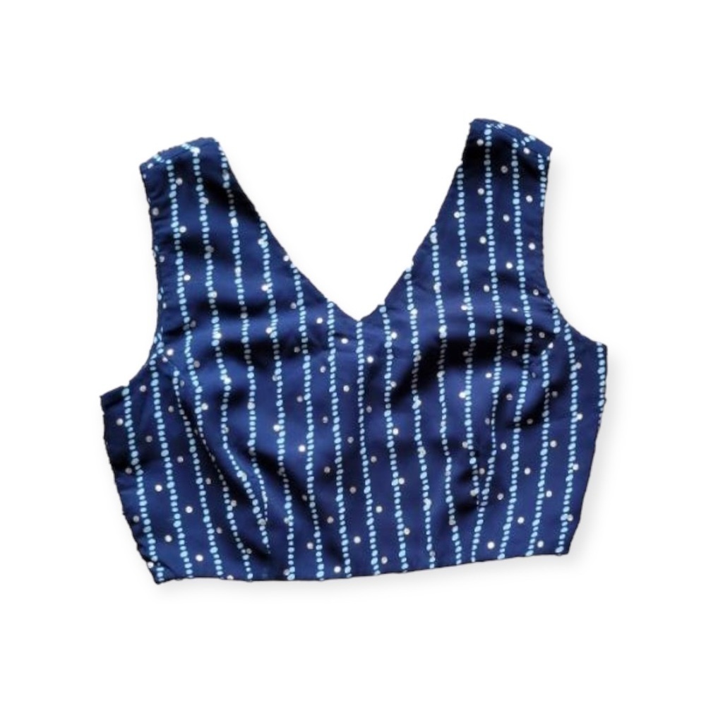 Indya crop top sleeveless blue new